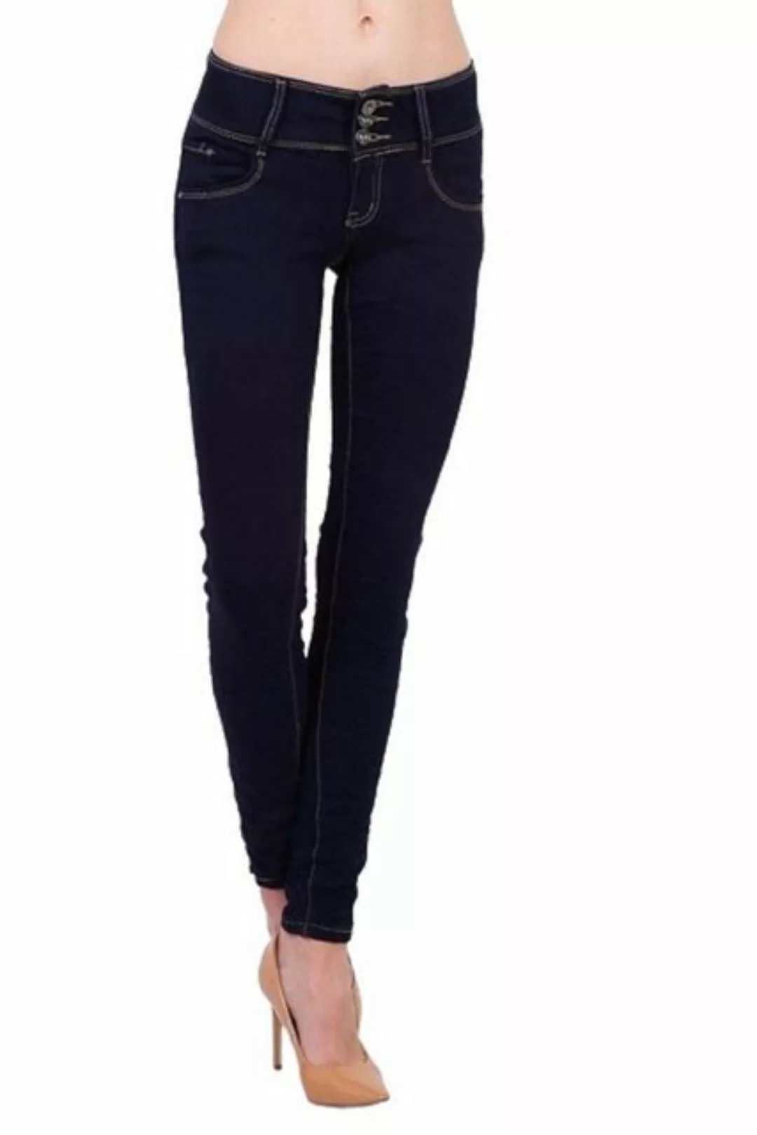 BENK Röhrenjeans Damen Hüft Jeans Hose Röhrenjeans Skinny Slim Fit Stretch günstig online kaufen