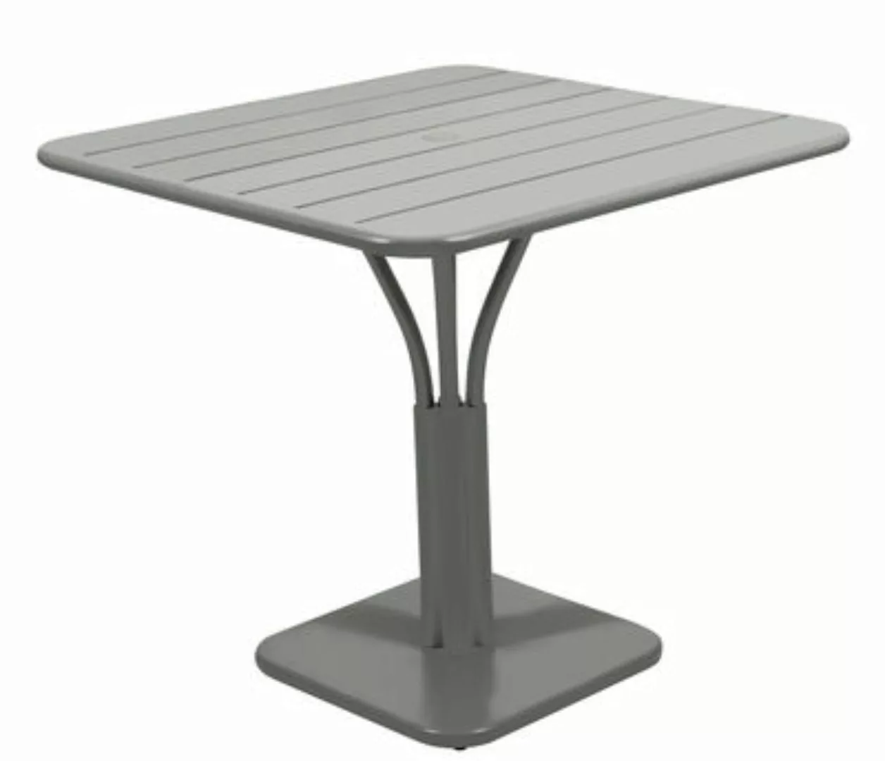quadratischer Tisch Luxembourg metall grün grau / 80 x 80 cm - Fuß mittig - günstig online kaufen