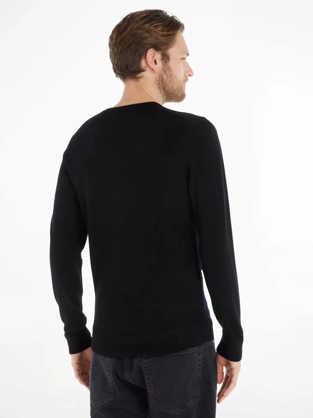 Calvin Klein Rundhalspullover "SUPERIOR WOOL CREW NECK SWEATER" günstig online kaufen
