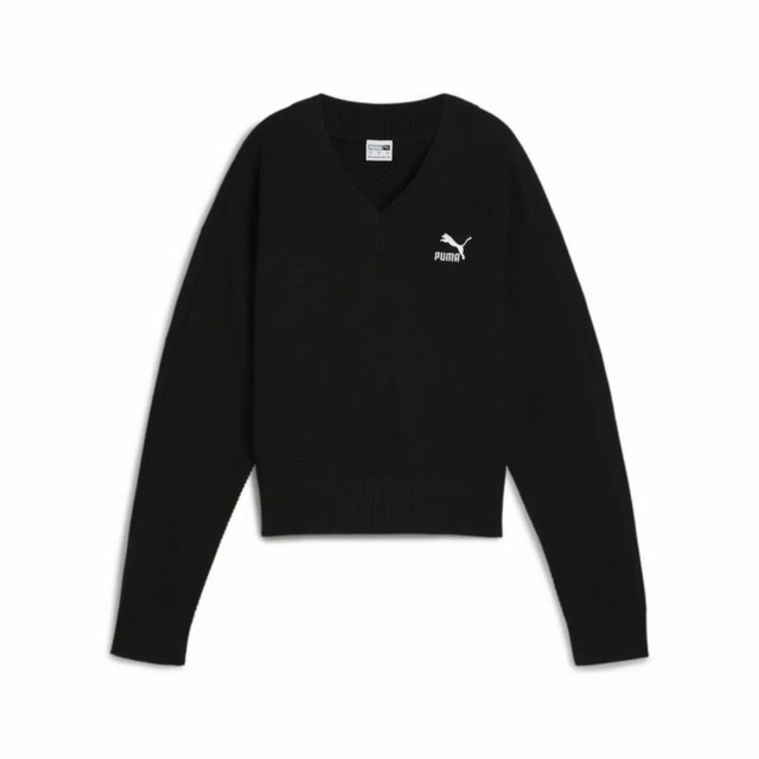 PUMA Sweatshirt T7 Gestricktes Oberteil mit Rundhalsausschnitt Damen günstig online kaufen