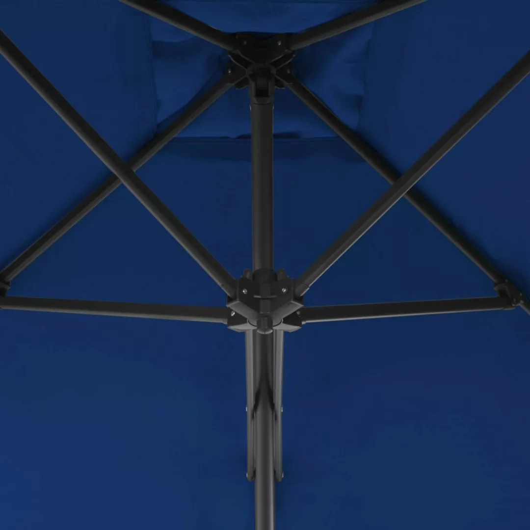 Sonnenschirm Mit Stahlmast Blau 250x250x230 Cm günstig online kaufen