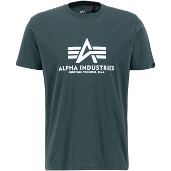 Alpha Industries  T-Shirts & Poloshirts Basic T-Shirt BL - navy green günstig online kaufen