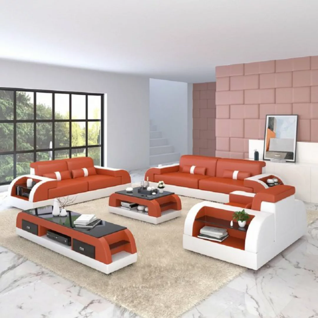 JVmoebel Sofa Sofagarnitur 3+3 Set Design Sofas Polster Couchen Leder, Made günstig online kaufen