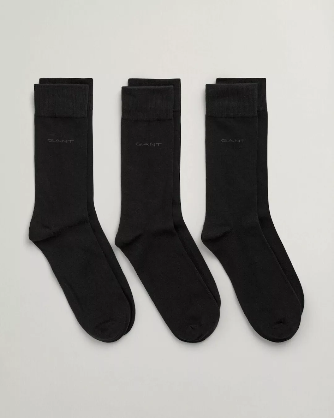 Gant Basicsocken "SOFT COTTON SOCKS 3-PACK", (Packung, 3 Paar, 3), mit Logo günstig online kaufen