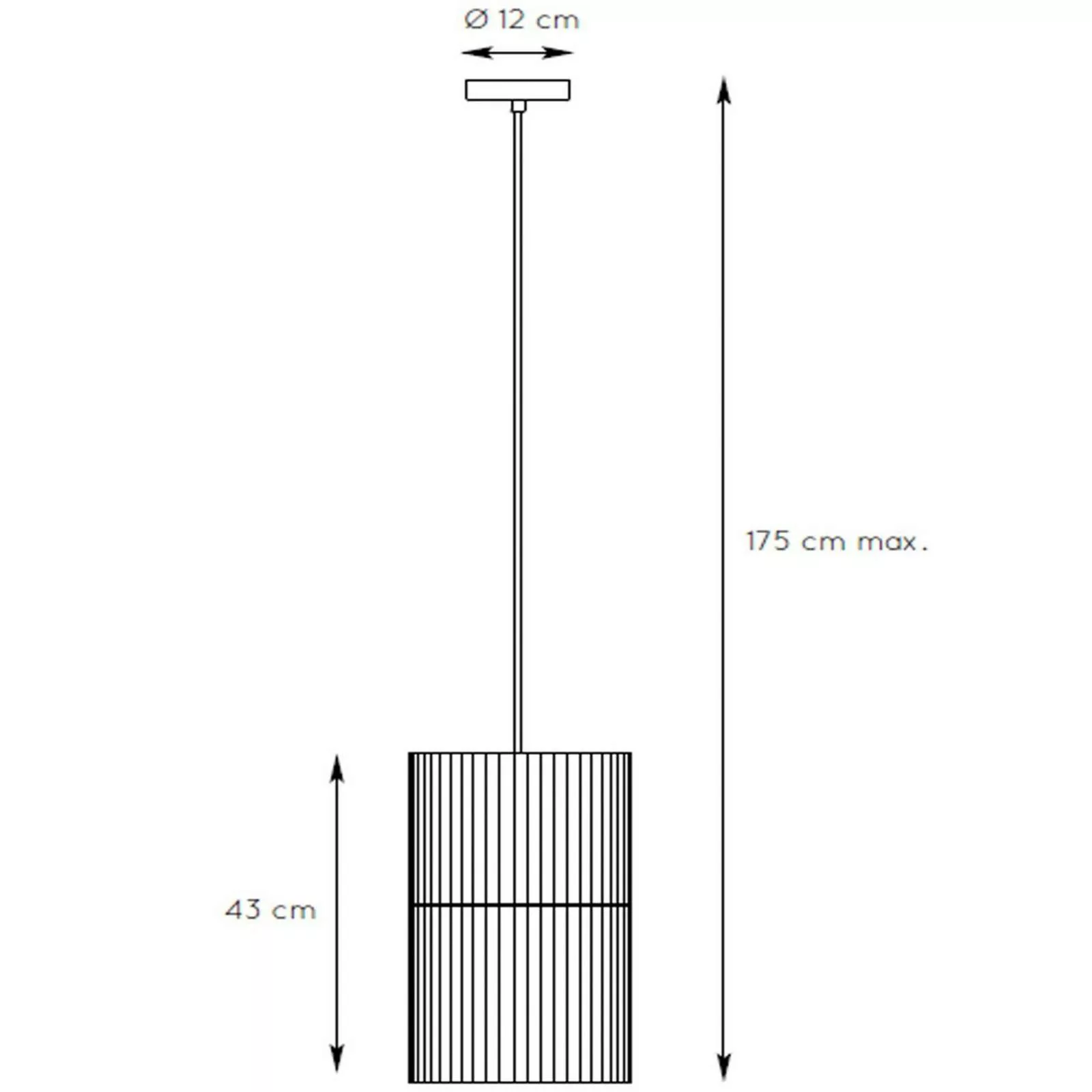 Hängeleuchte Jantine aus Rattan, Ø 26 cm günstig online kaufen