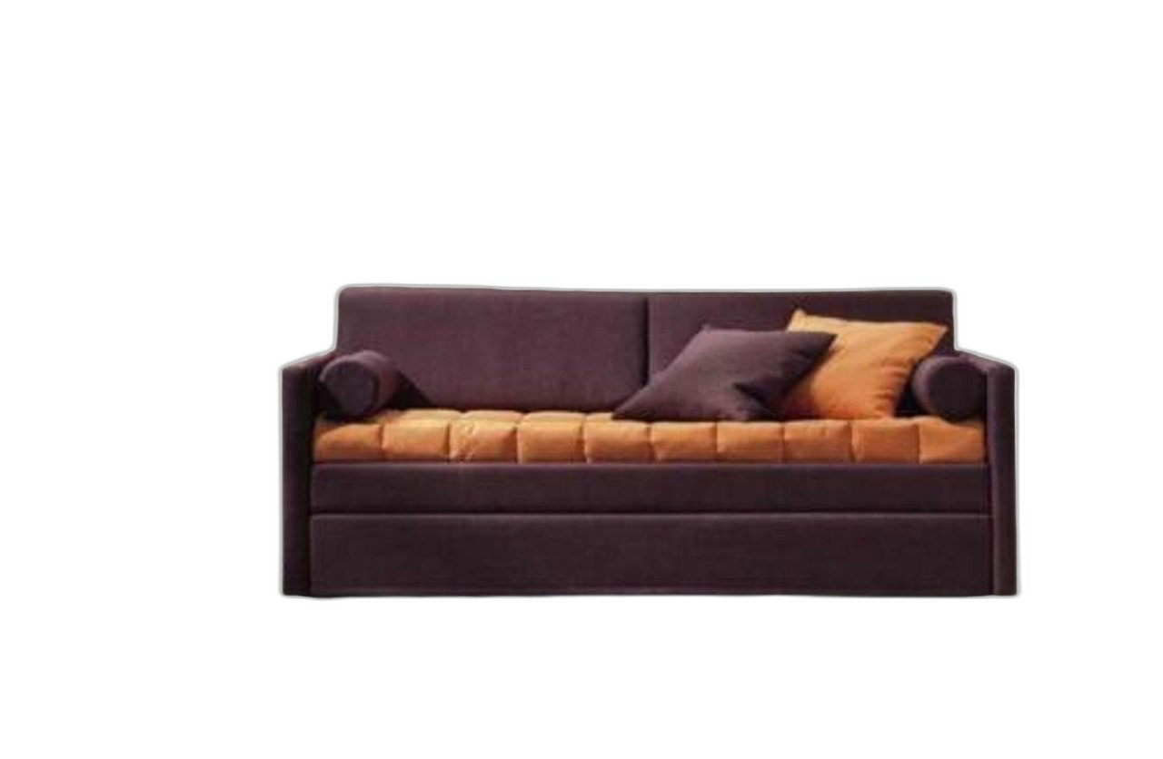 Xlmoebel Schlafsofa Sofa mit Bettfunktion Lila Modern Kissen Textil Holz Mo günstig online kaufen