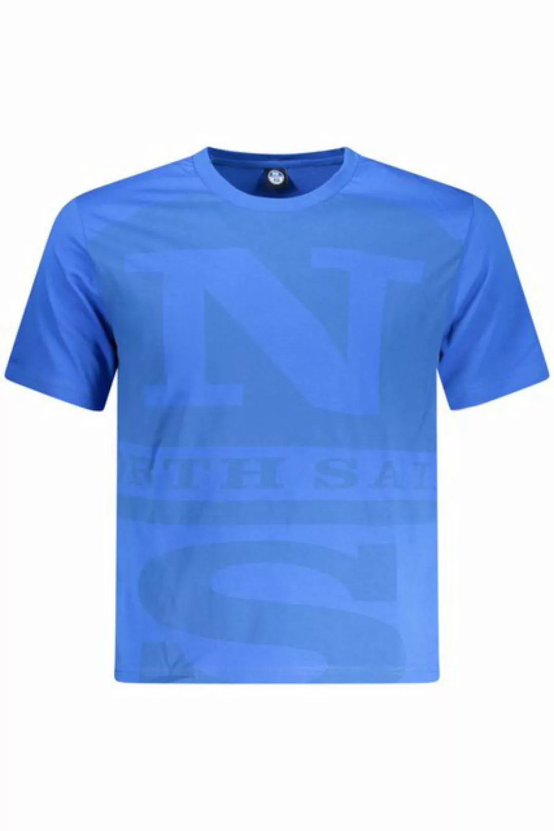 North Sails T-Shirt Blaues Herren Kurzarm T-Shirt mit Print und günstig online kaufen