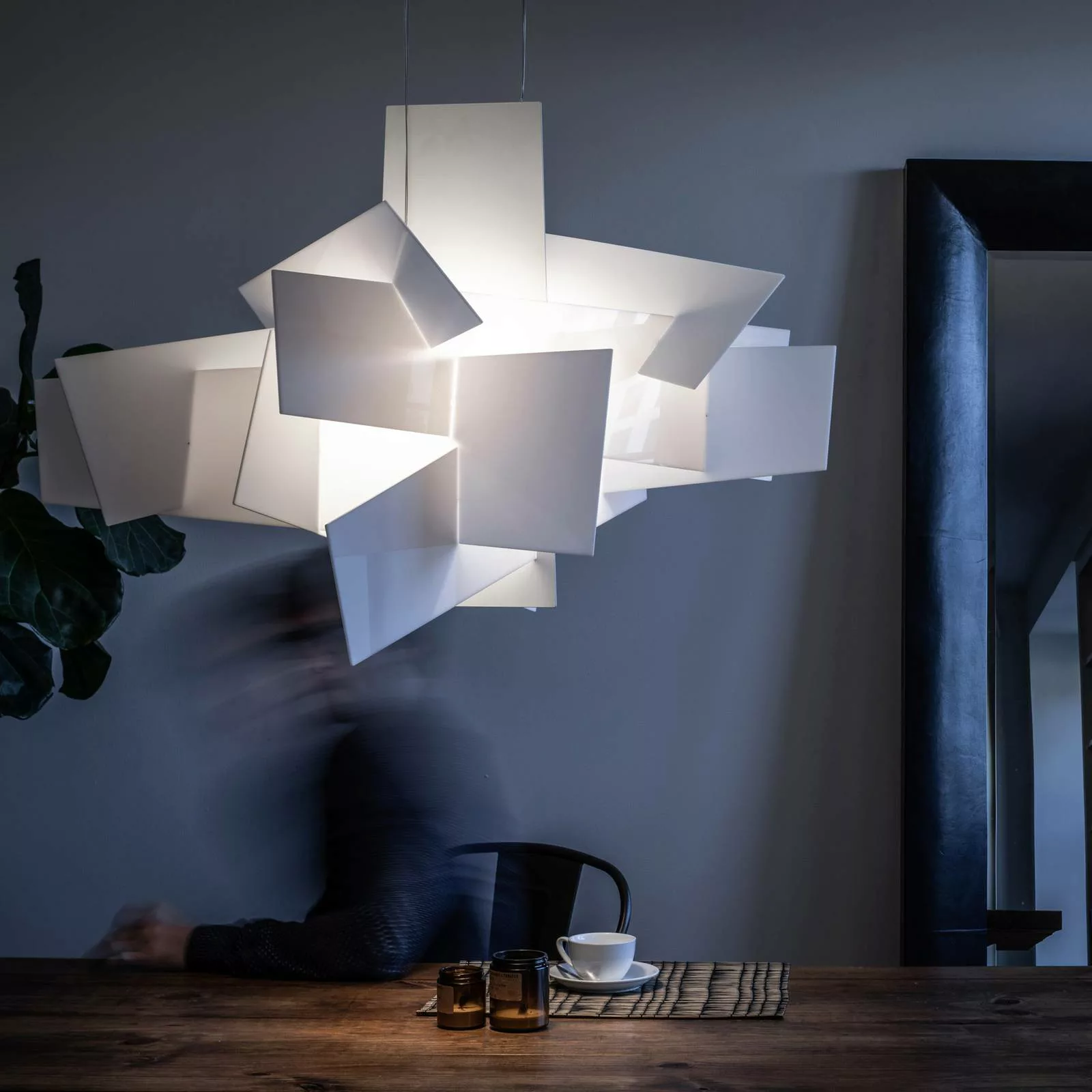 Foscarini Big Bang LED-Hängeleuchte, weiß, Ø 130cm günstig online kaufen