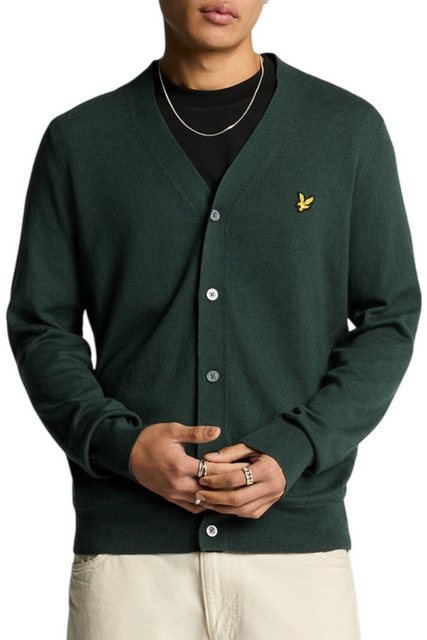 Lyle & Scott Cardigan V-Ausschnitt, Merino-Baumwolle Mix günstig online kaufen