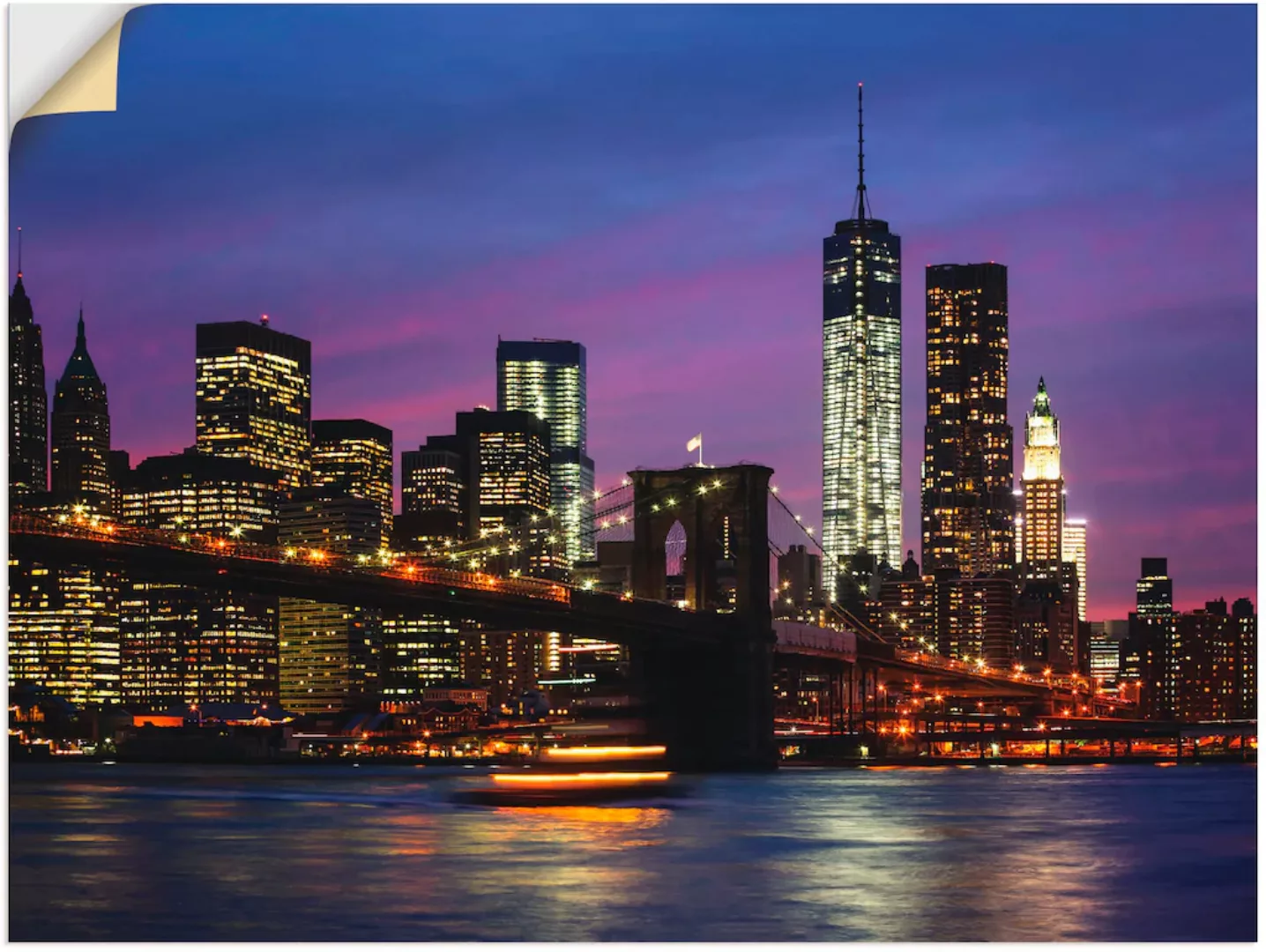 Artland Wandbild »Brooklyn Bridge«, Amerika, (1 St.) günstig online kaufen