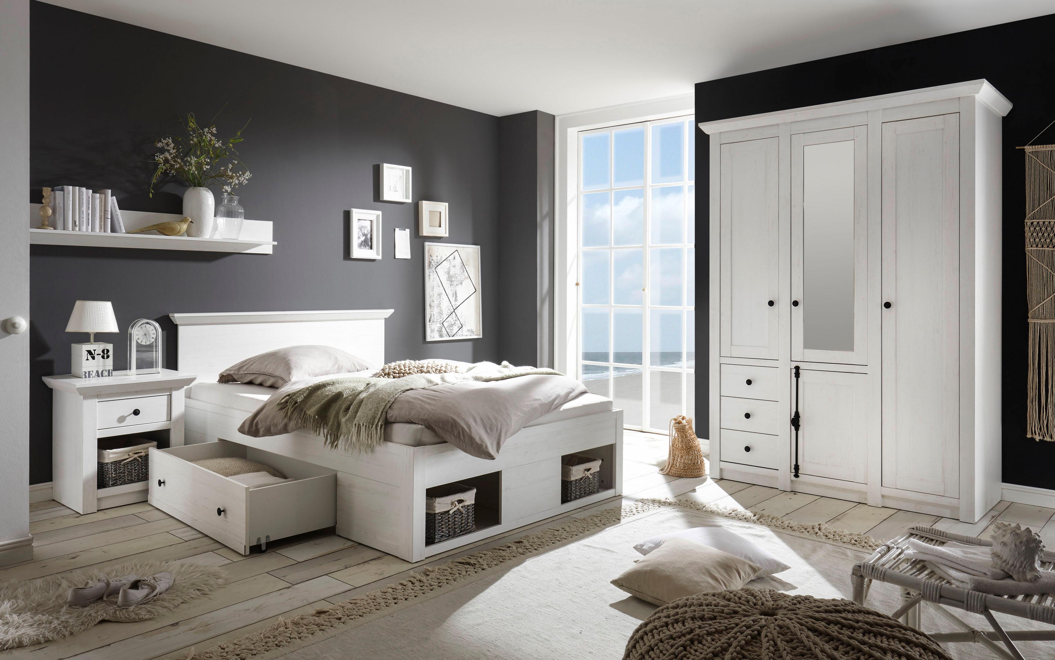 Home affaire Schlafzimmer-Set "California", (Set, 3 St.), klein, Bett 140 c günstig online kaufen