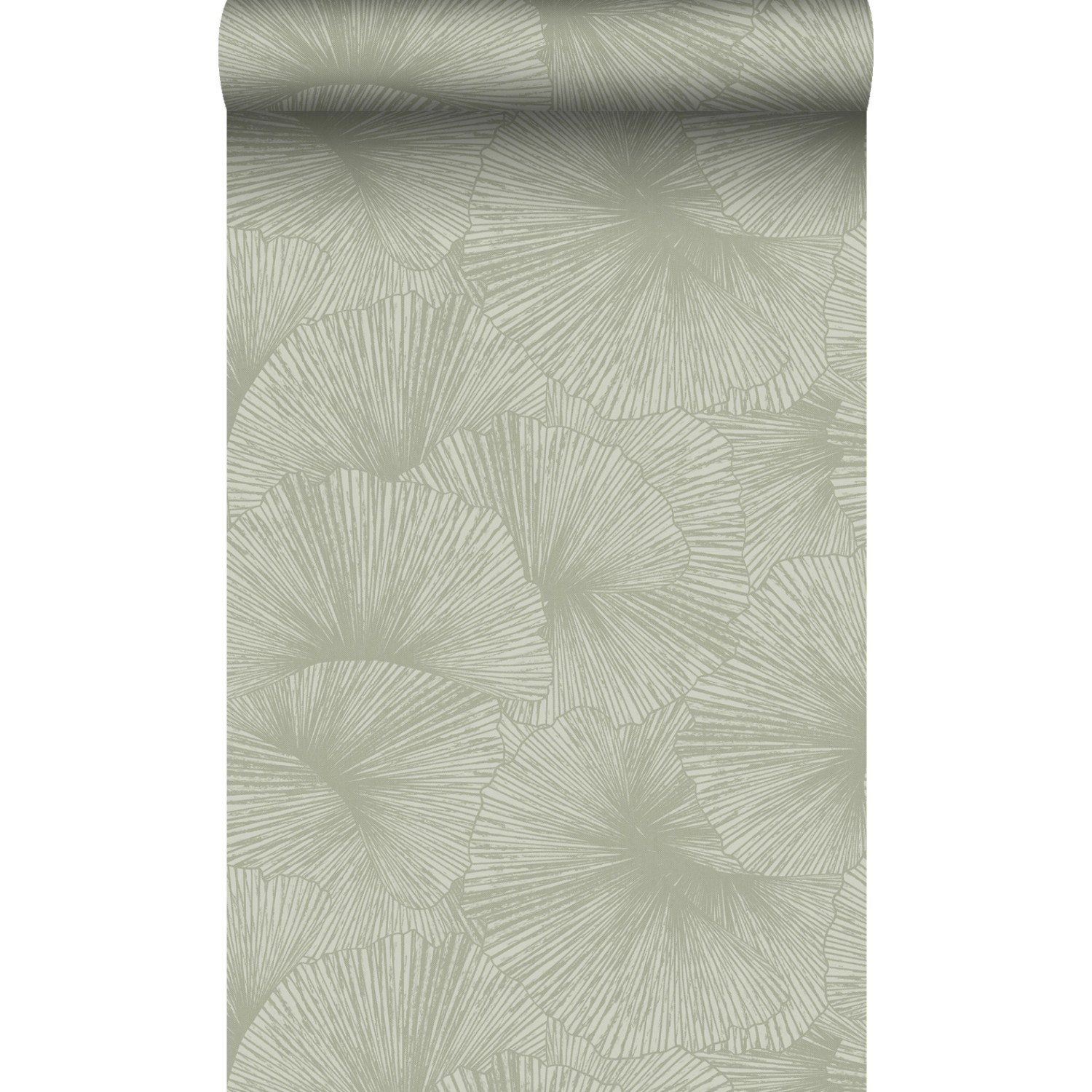 Origin Wallcoverings Tapete 3D Muster Blätter Graugrün 50 x 900 cm 348008 günstig online kaufen
