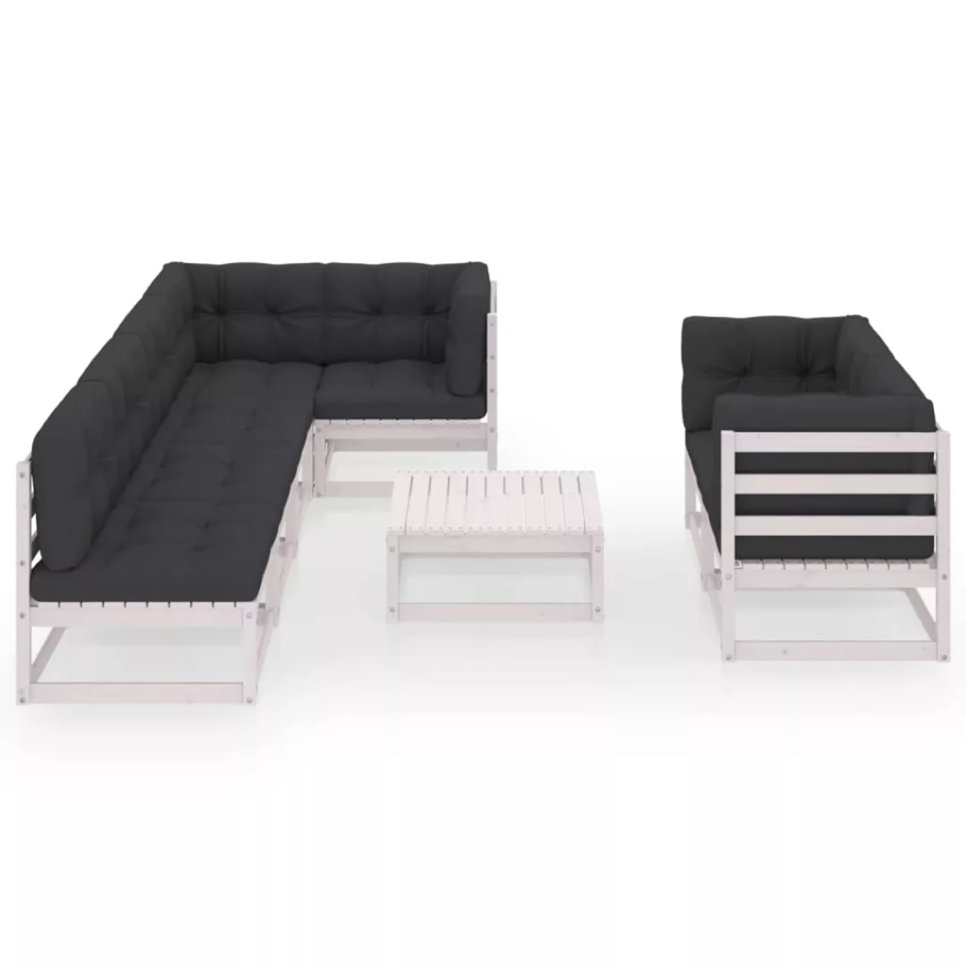 8-tlg. Garten-lounge-set Mit Kissen Kiefer Massivholz günstig online kaufen