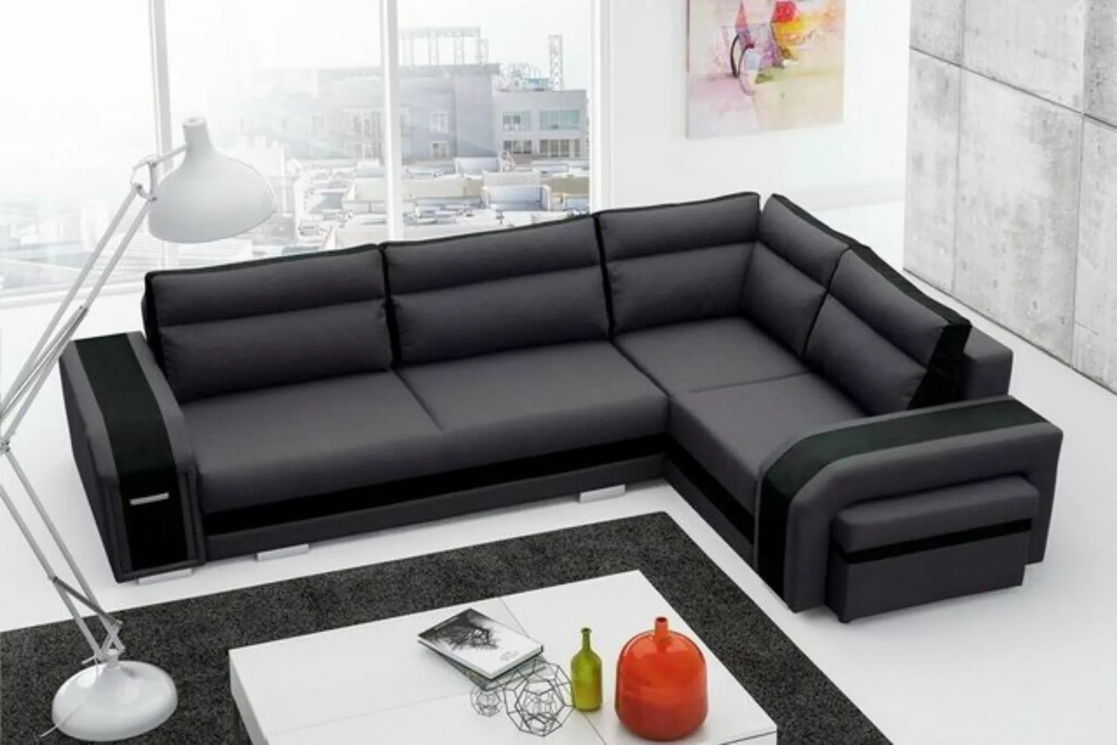 JVmoebel Ecksofa, Ecksofa Wohnzimmer Schlaf Sofa Couchen Couch Garnitur L F günstig online kaufen