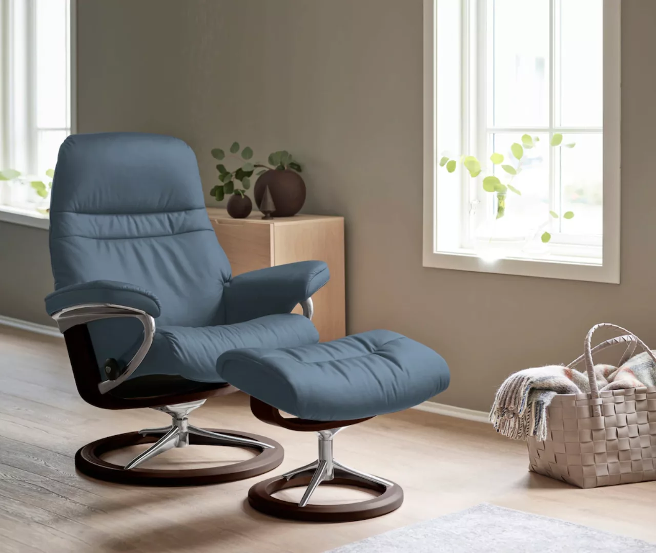 Stressless Relaxsessel "Sunrise", mit Signature Base, Größe M, Gestell Brau günstig online kaufen