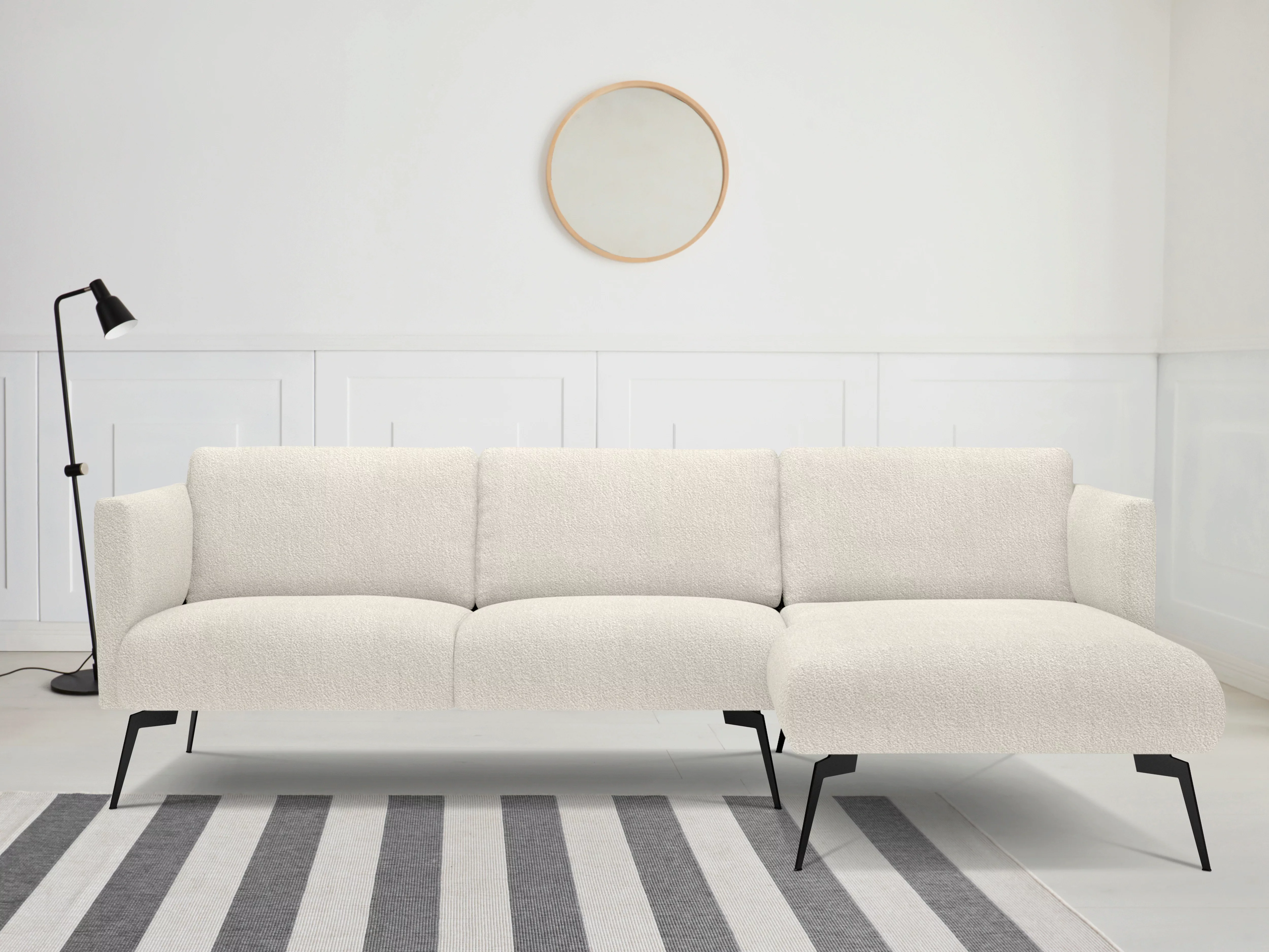 andas Ecksofa "Horna, L-Form,", mit schwarzen Metallbeinen günstig online kaufen