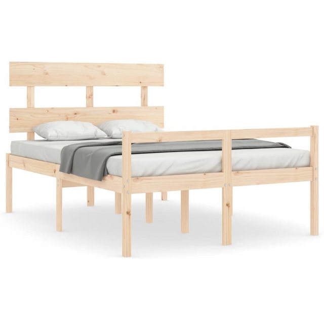 vidaXL Bett Seniorenbett mit Kopfteil 140x200 cm Massivholz günstig online kaufen