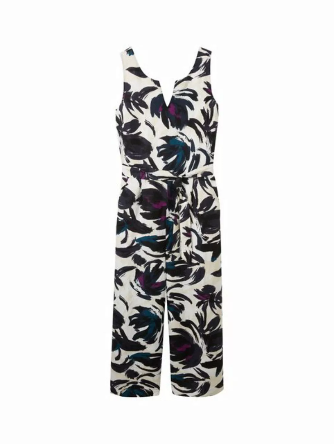 TOM TAILOR Jumpsuit Leinen Overall mit Print günstig online kaufen