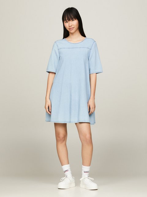 Tommy Jeans A-Linien-Kleid "TJW CHAMBRAY A-LINE SS DRESS EXT", mit Tommy Je günstig online kaufen