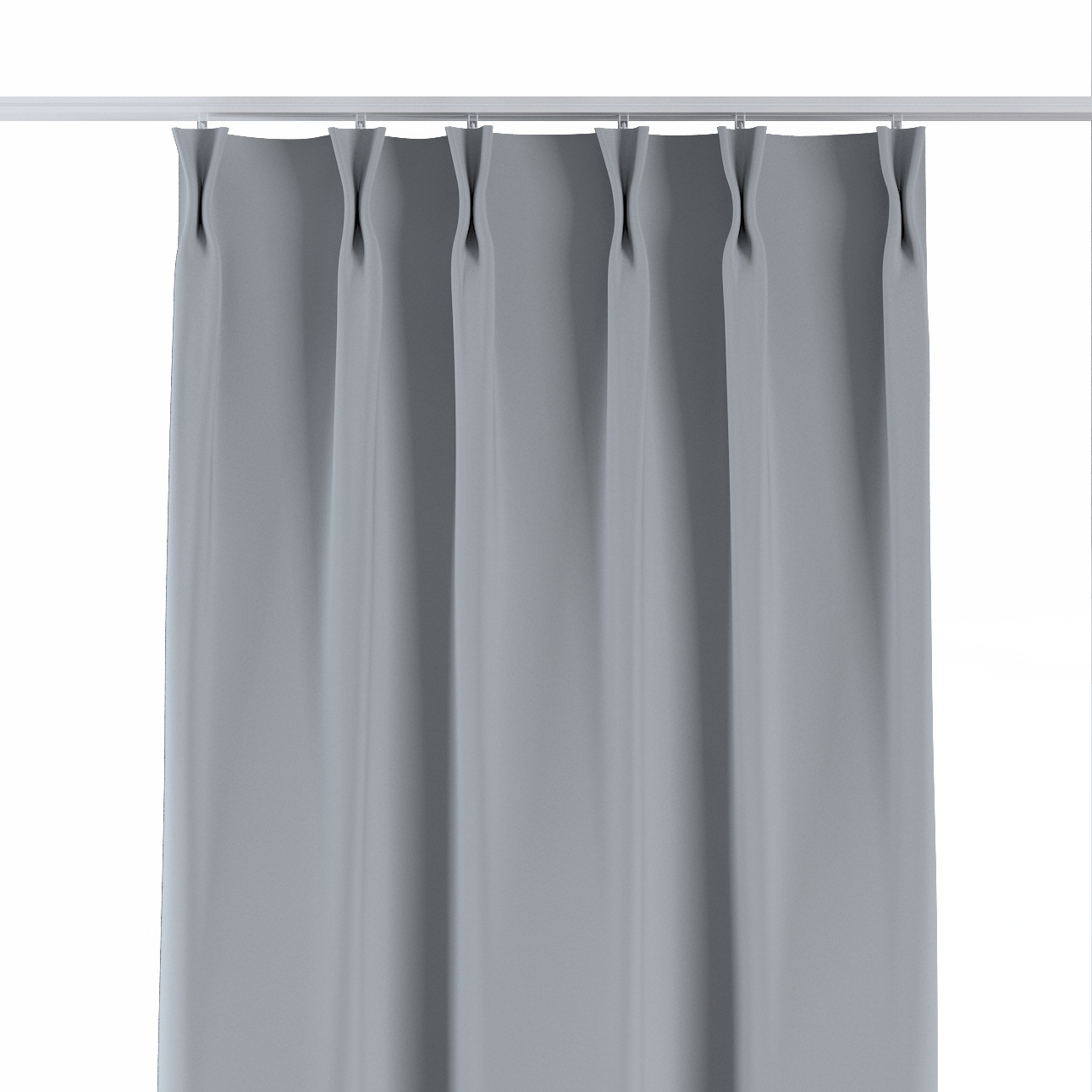 Vorhang mit flämischen 2-er Falten, hellgrau, Blackout 300 cm (269-06) günstig online kaufen
