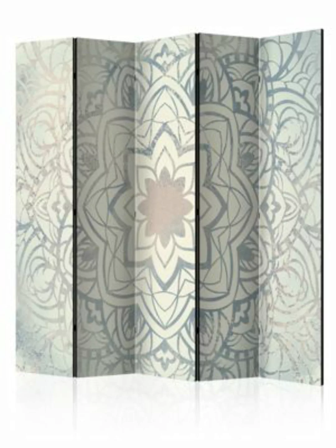artgeist Paravent Paravent: Winter-Mandala II grau-kombi Gr. 225 x 172 günstig online kaufen