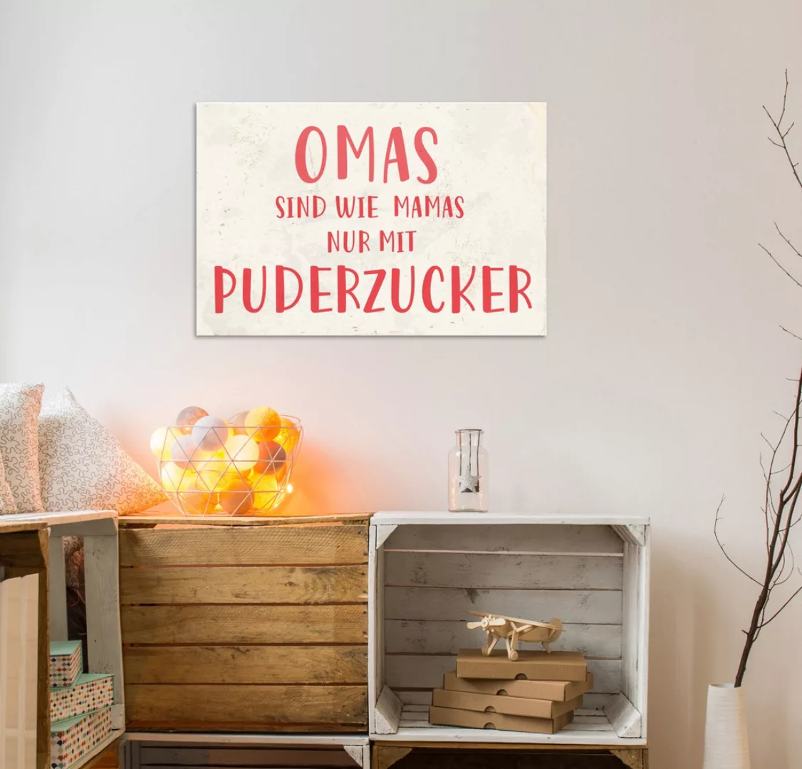 queence Metallbild "Puderzucker IV", Sprüche, (1 St.) günstig online kaufen