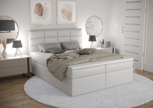 B&B Home Boxspringbett Kaja (H3 Matratze Bonellfederung, Kopfteil, Bettkast günstig online kaufen