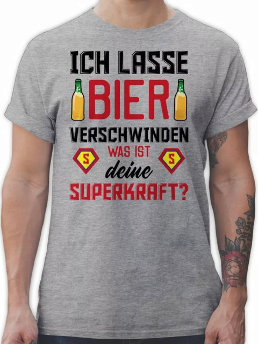 Shirtracer T-Shirt Ich lasse Bier verschwinden was ist deine Superkraft Par günstig online kaufen