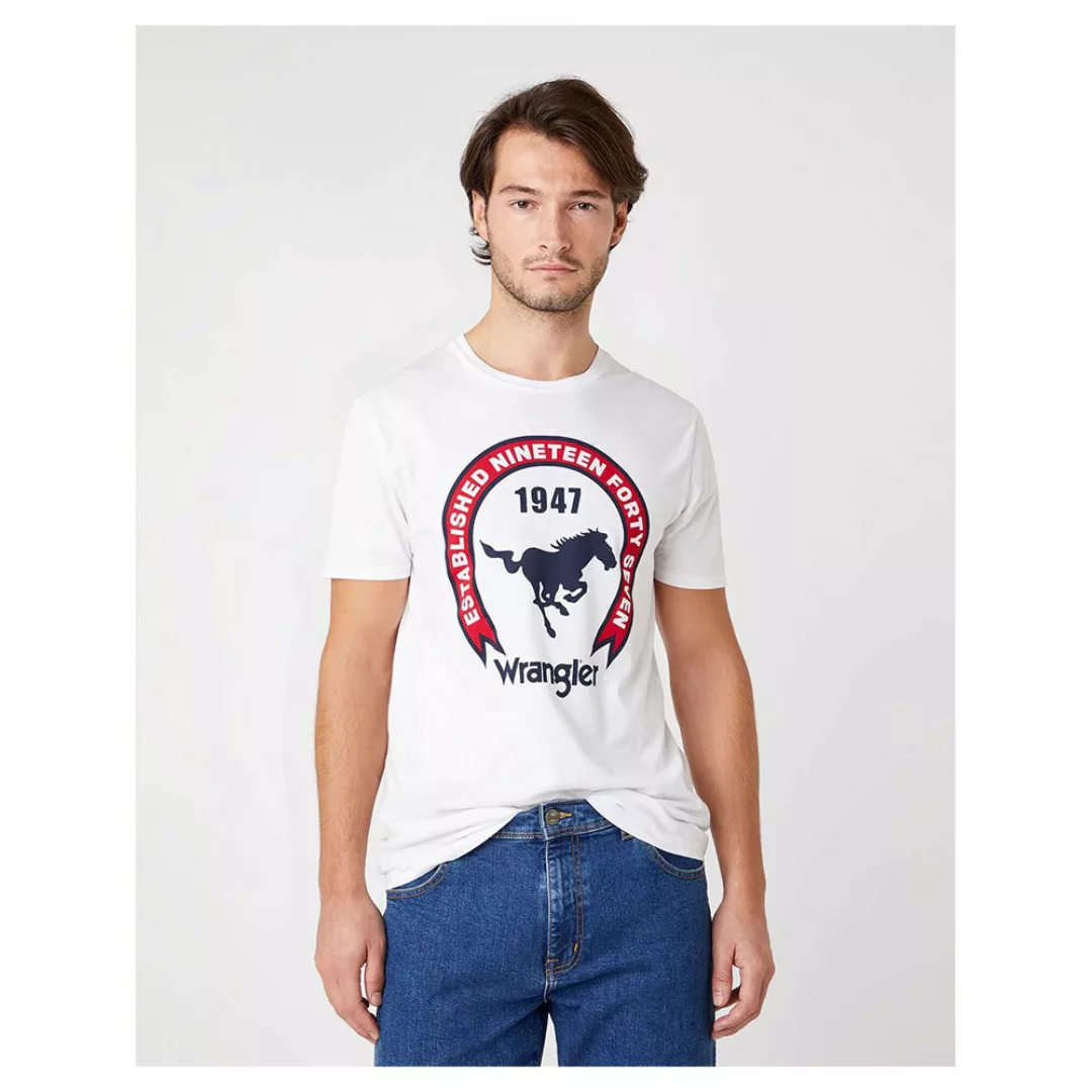 Wrangler Americana Kurzärmeliges T-shirt S White günstig online kaufen