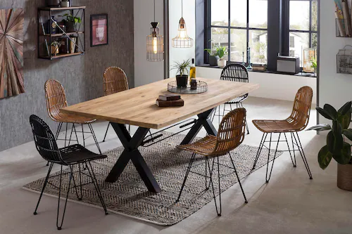 SIT Esstisch, X-Gestell im industriellen Antiklook günstig online kaufen