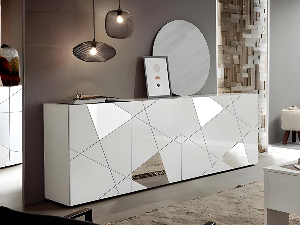 INOSIGN Sideboard "Vittoria, Breite 241 cm, 4 Türen", Fronten mit Siebdruck günstig online kaufen