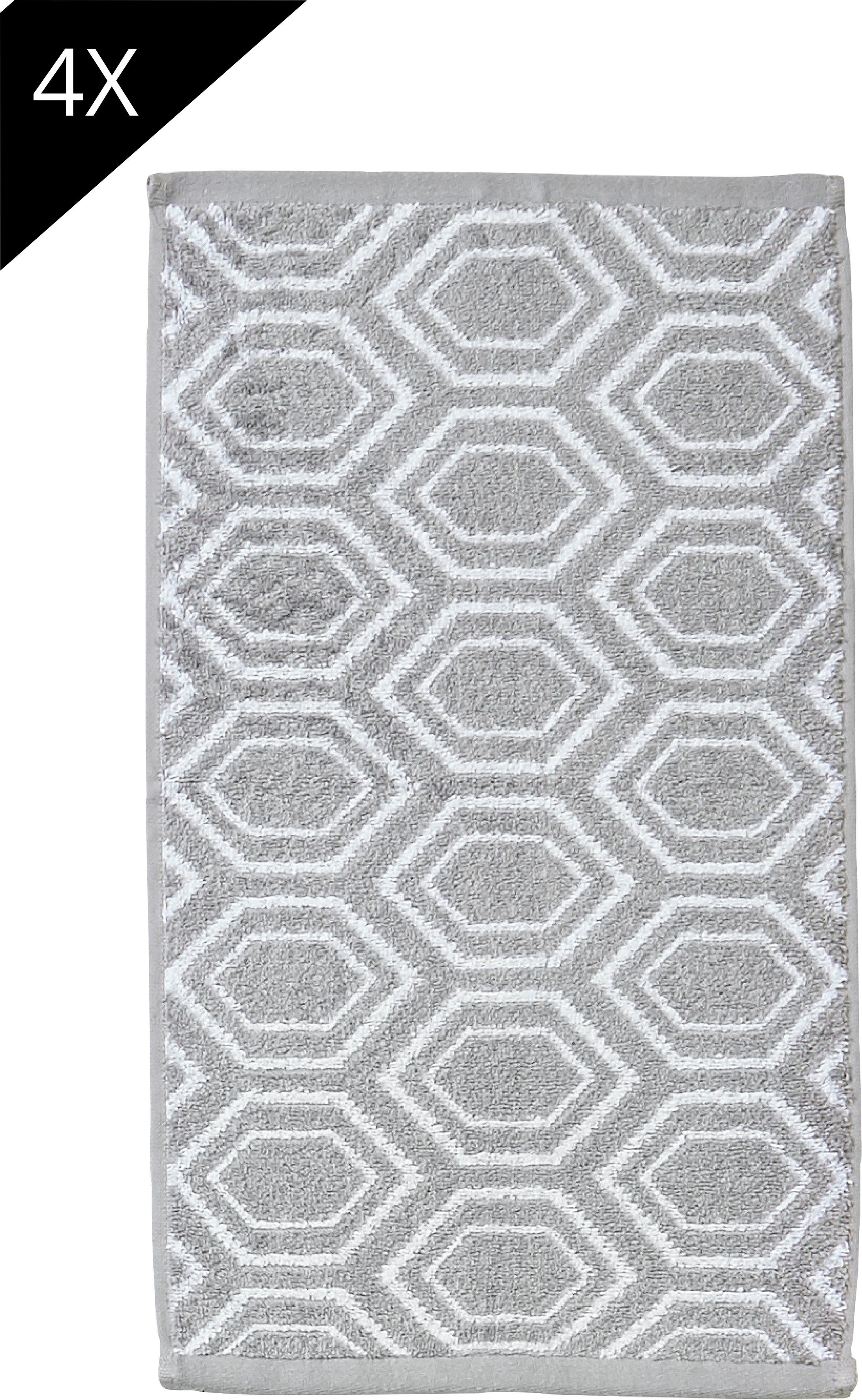 done.® Handtuch Set »Ethno 4x Gästetücher (30x50 cm)«, (Set, 4 St., 4 Gäste günstig online kaufen