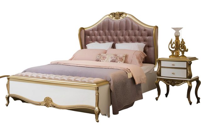 JVmoebel Bett, Chesterfield Bettrahmen Design Polster Luxus Bett Schlafzimm günstig online kaufen