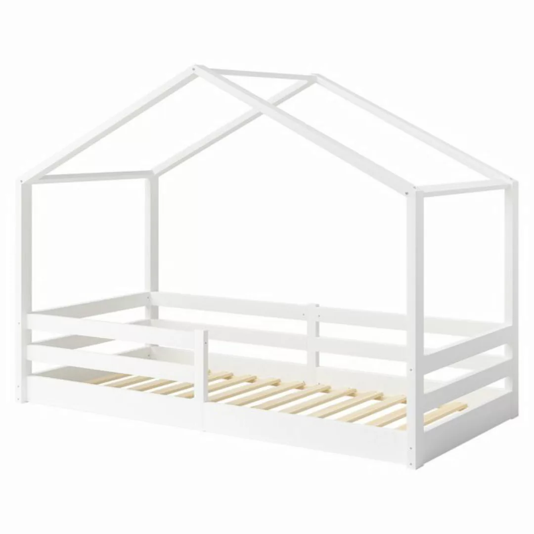 Bellabino Hausbett Abia (90x200 cm weiß), bodentiefes Kinderbett günstig online kaufen