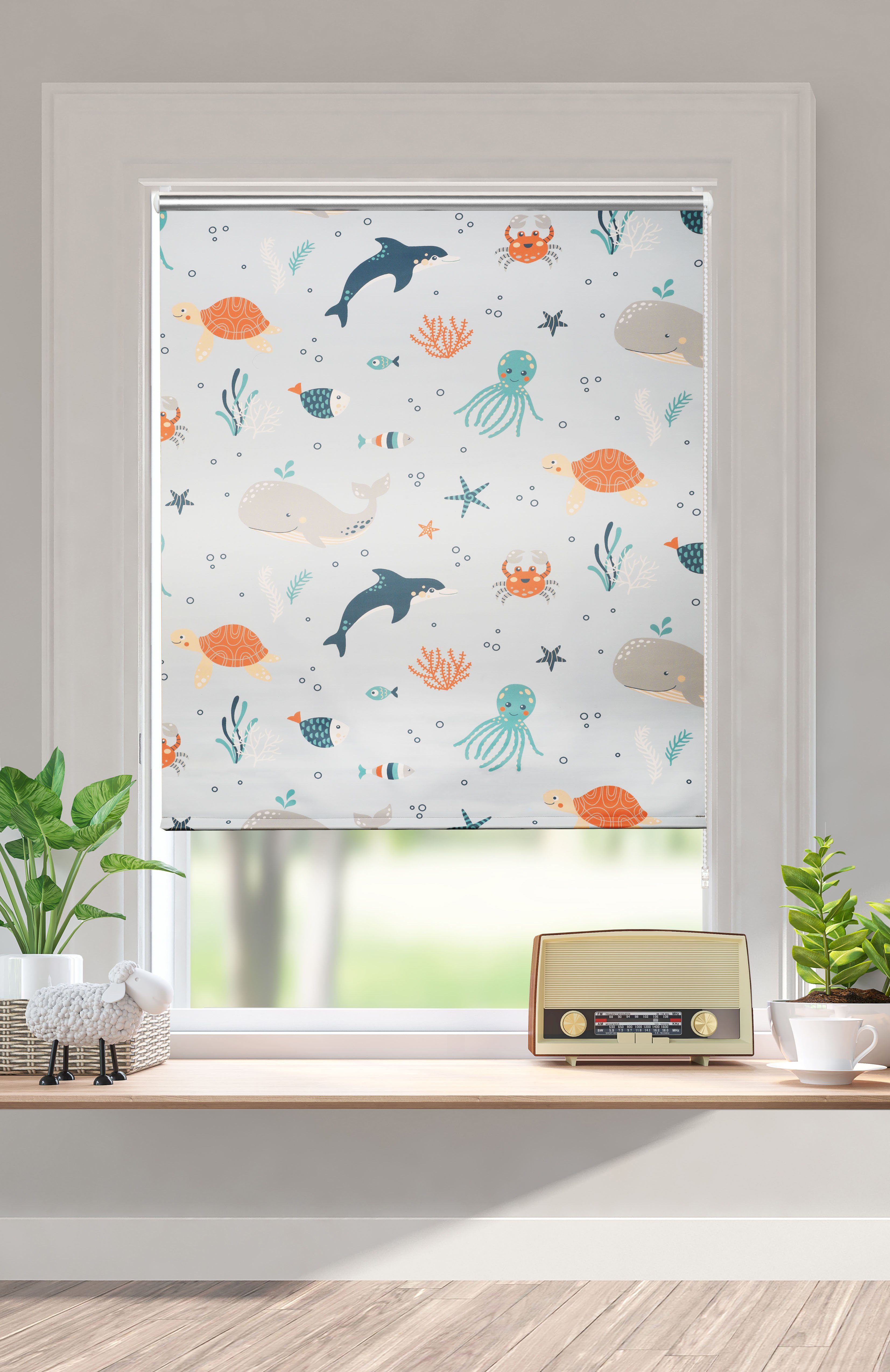 Verdunklungsrollo Ocean, Lüttenhütt, abdunkelnd, ohne Bohren, günstig online kaufen