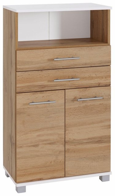 welltime Midischrank "Emmi, Breite 59 cm", 2 Türen, Metallbeschläge günstig online kaufen