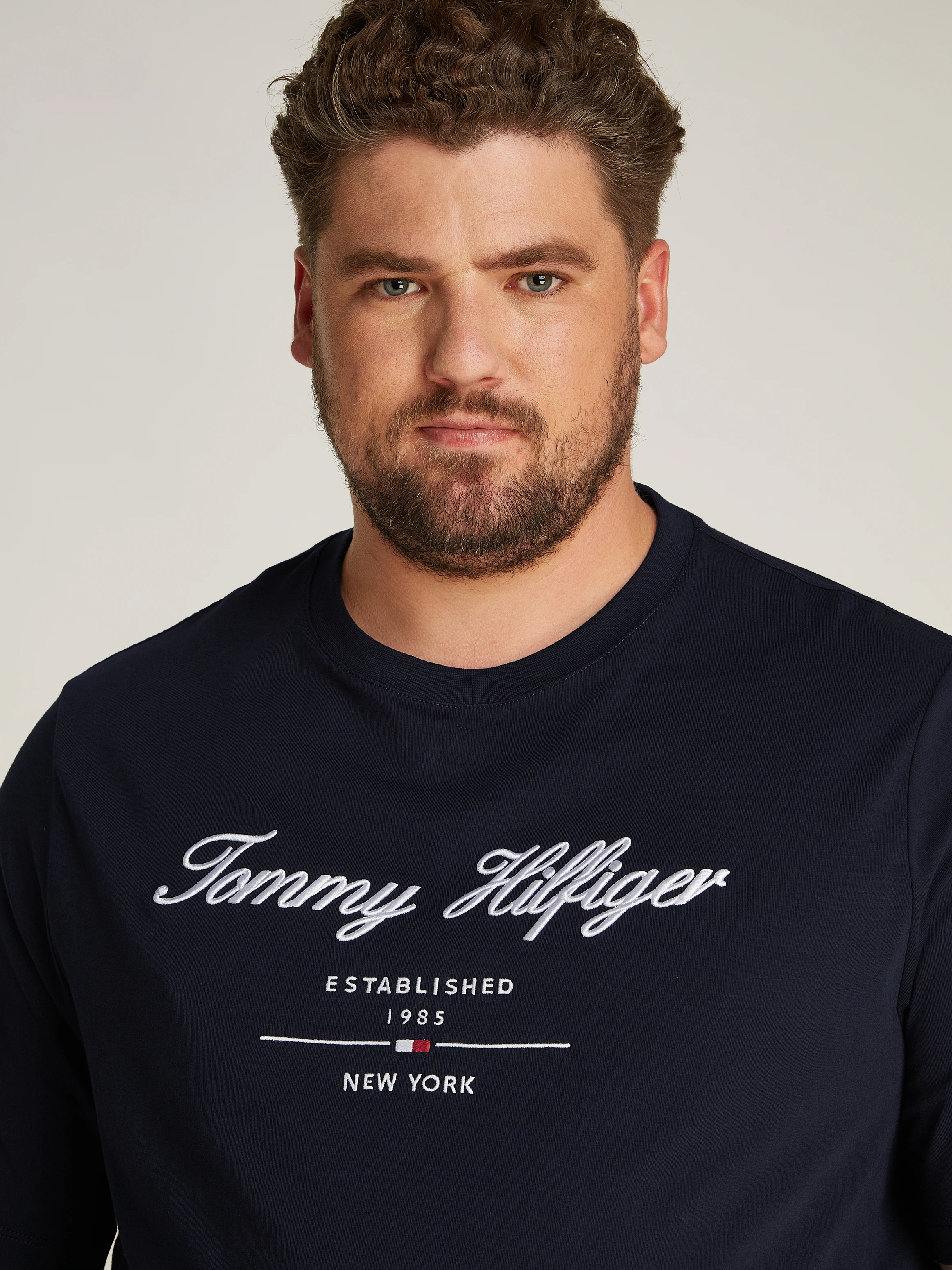 Tommy Hilfiger Big & Tall Rundhalsshirt "BT-SCRIPT LOGO TEE-B", in Großen G günstig online kaufen