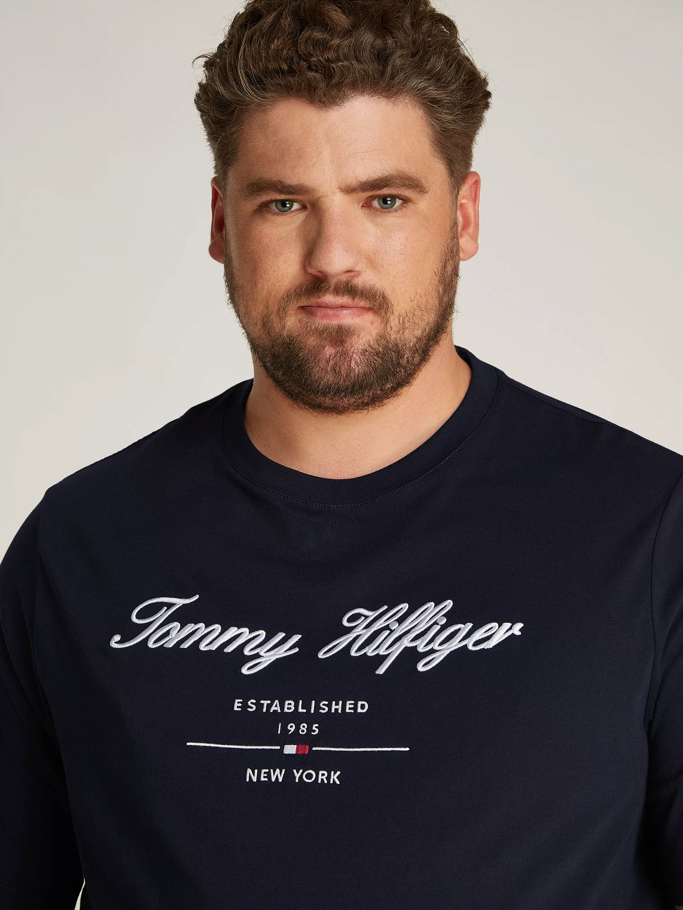 Tommy Hilfiger Big & Tall Rundhalsshirt BT-SCRIPT LOGO TEE-B in Großen Größ günstig online kaufen