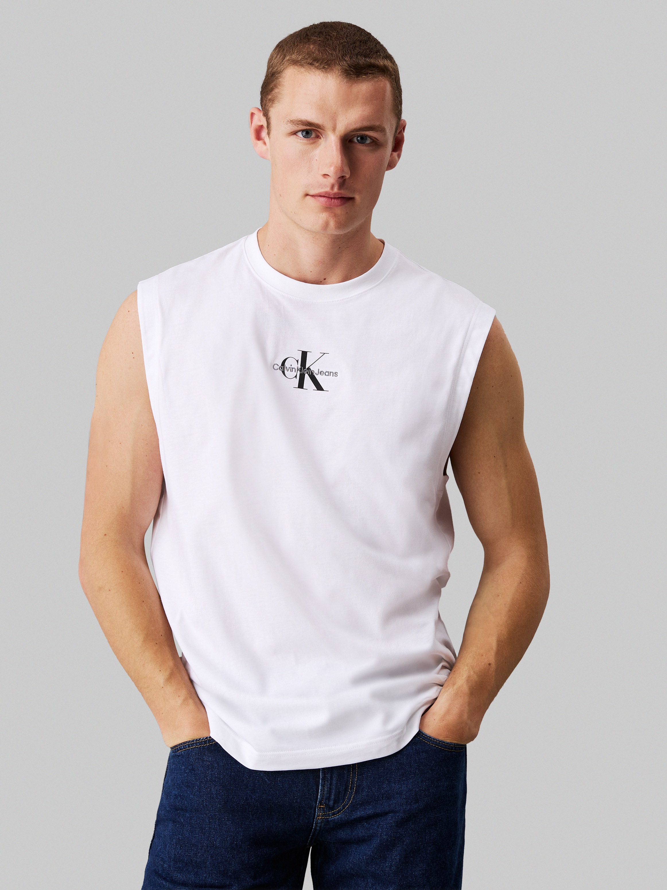 Calvin Klein Jeans T-Shirt MONOLOGO SLEEVELESS TEE mit Markenlabel günstig online kaufen