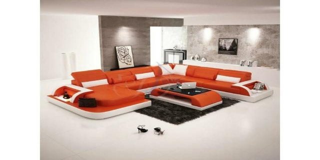 JVmoebel Ecksofa Wohnlandschaft Couch Polster Eck Garnitur Designer Lederso günstig online kaufen