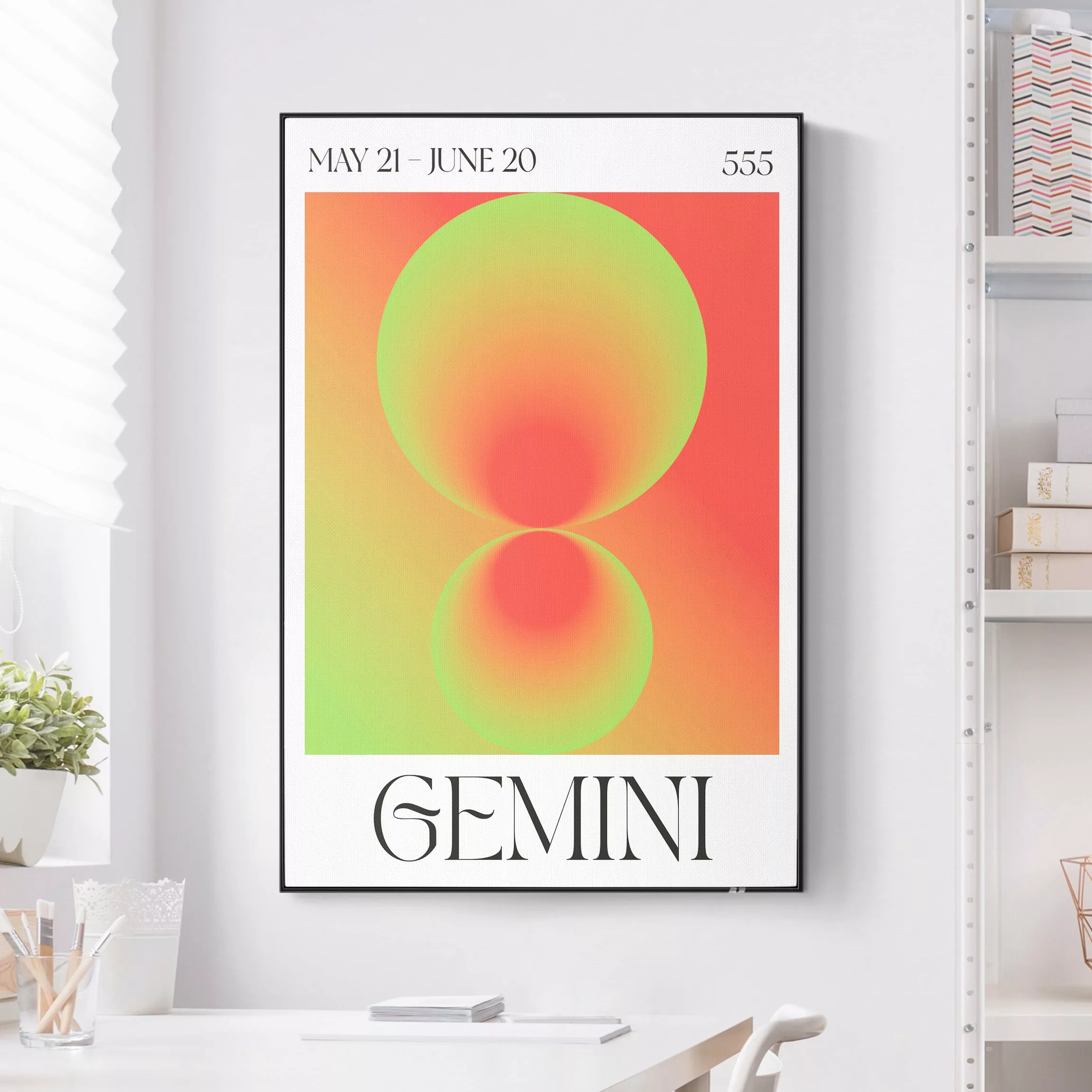 Akustik-Wechselbild Zwillinge - Neon Poster günstig online kaufen
