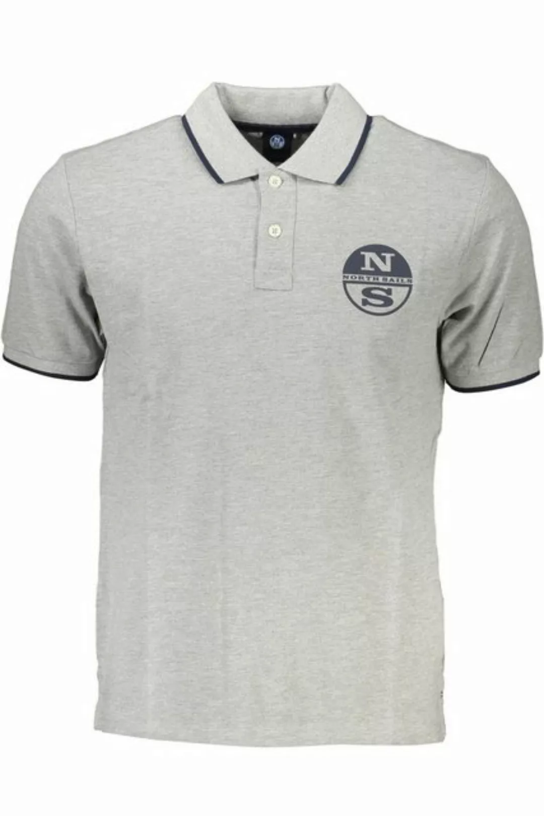 North Sails Poloshirt Elegantes Herren-Kurzarm-Poloshirt in Grau mit günstig online kaufen