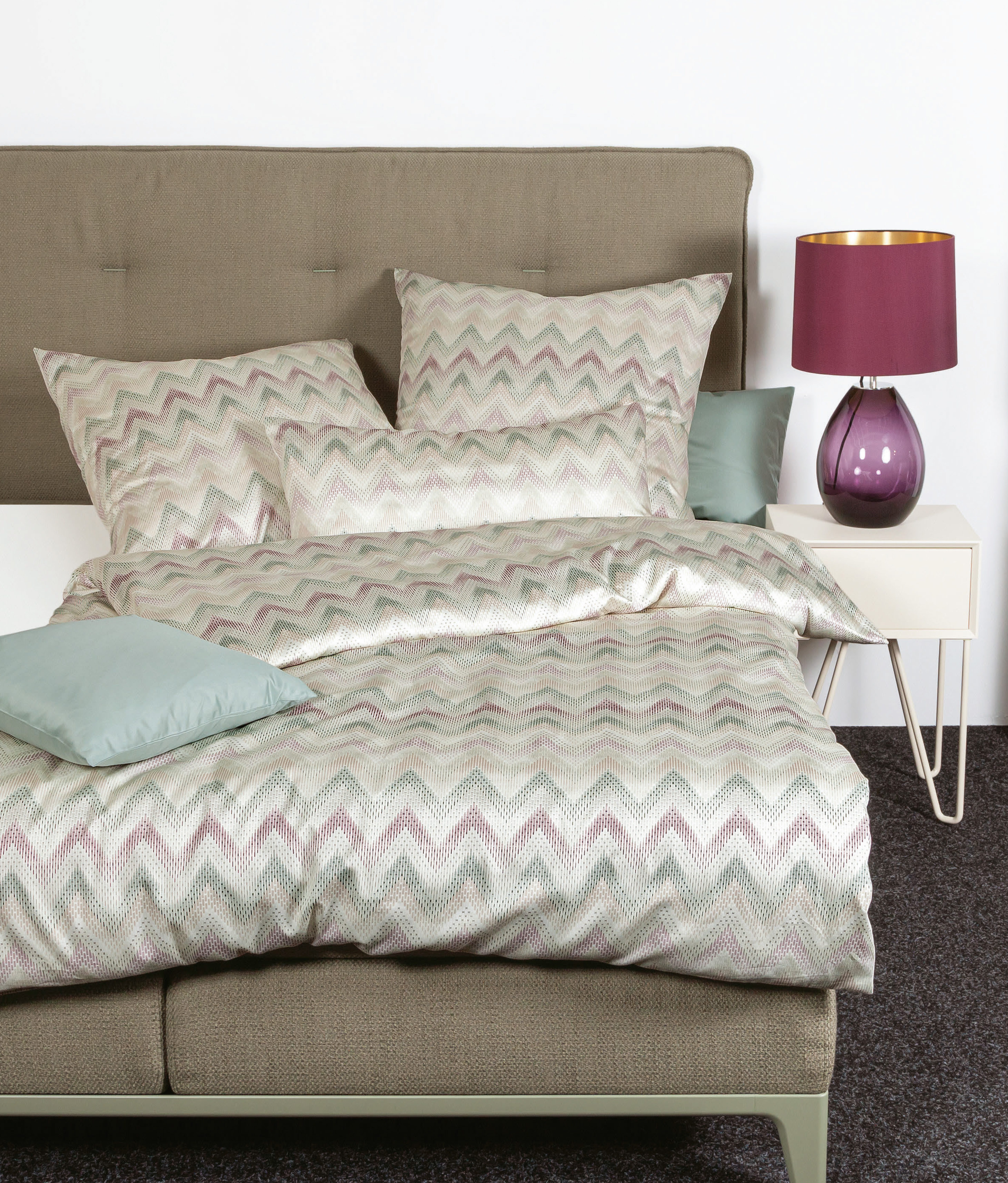 Janine Bettwäsche »Mako-Satin 45092 06«, mit Reissverschluss günstig online kaufen