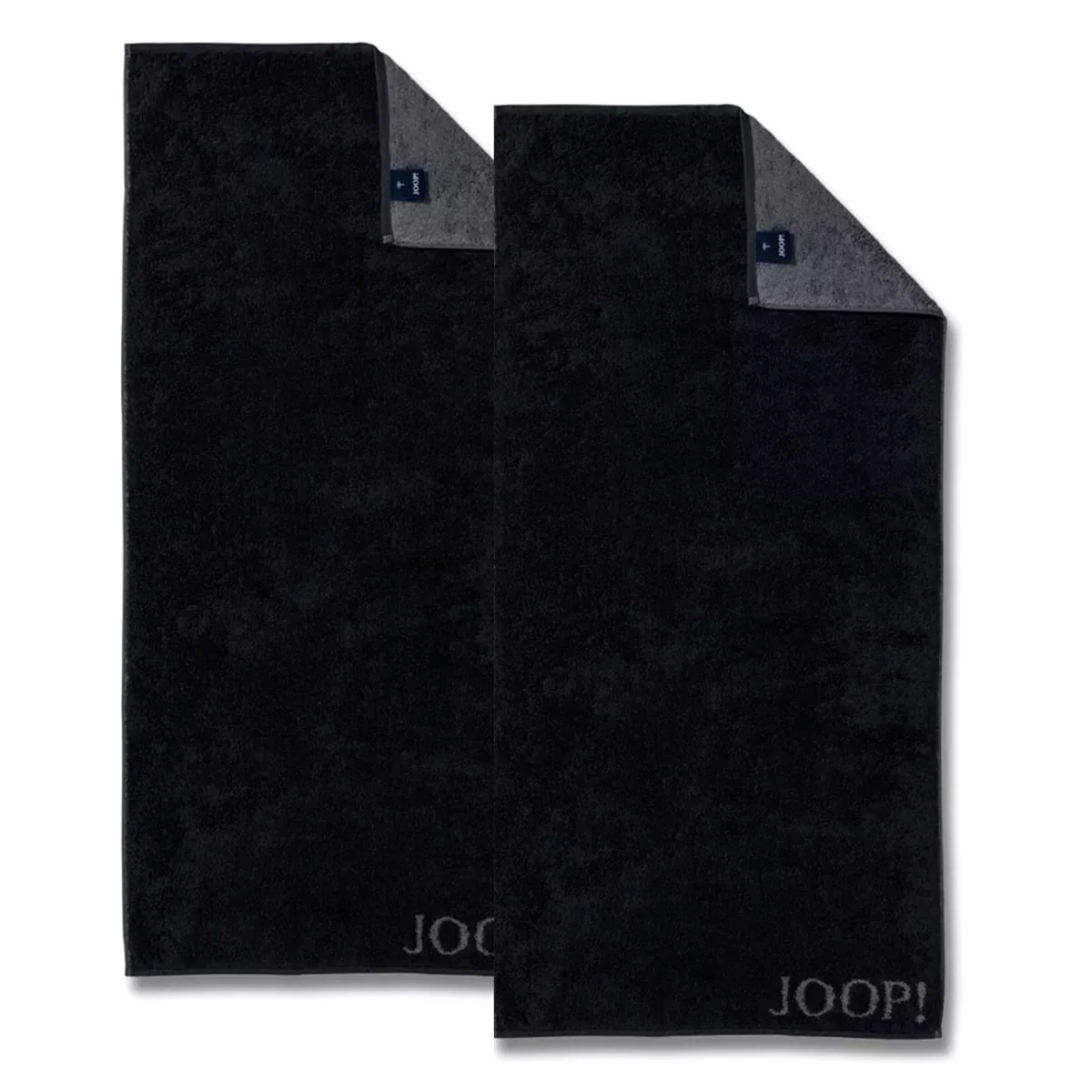 2 Stück Joop! Handtuch Classic Schwarz Anthrazit 1600-90 50x100 günstig online kaufen