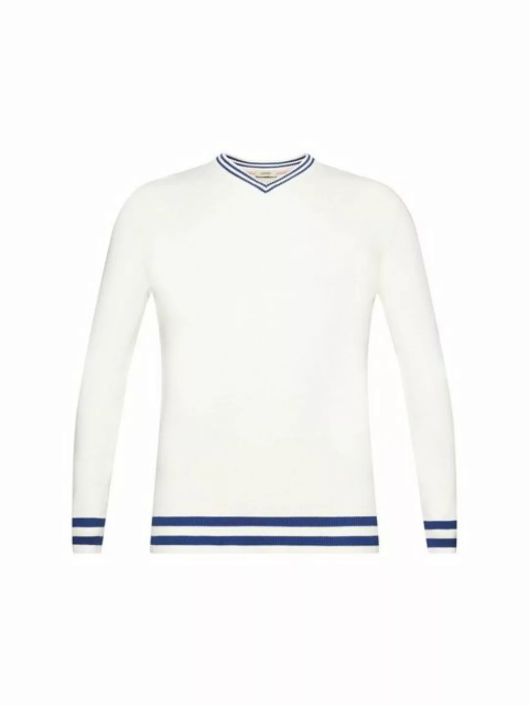 Esprit V-Ausschnitt-Pullover Pullover mit V-Ausschnitt, nachhaltige Baumwol günstig online kaufen