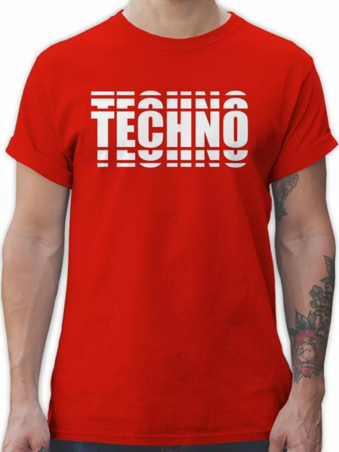 Shirtracer T-Shirt Techno Festival Outfit Geschenk Musik Disco Party Techno günstig online kaufen