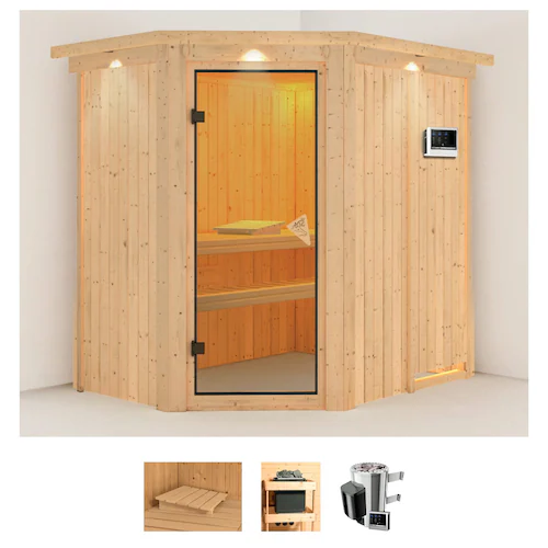 Karibu Sauna »Swantje«, 3,6-kW-Bio-Plug & Play Ofen mit externer Steuerung günstig online kaufen