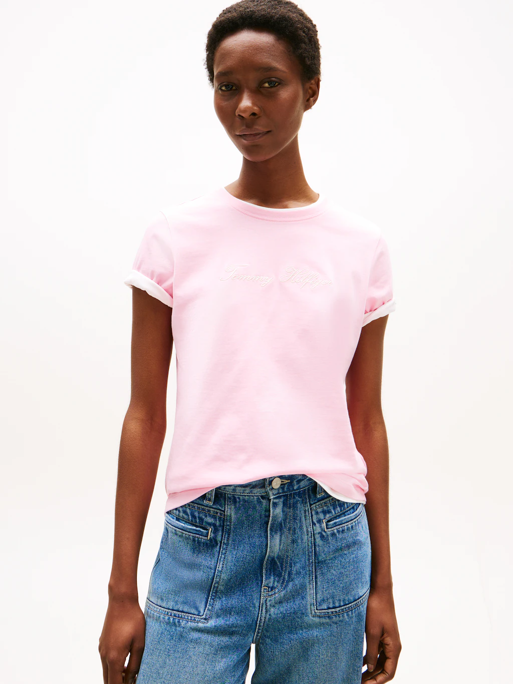 Tommy Hilfiger Kurzarmshirt "SCRIPT REG C-NK SS T-SHIRT", mit Tommy Hilfige günstig online kaufen
