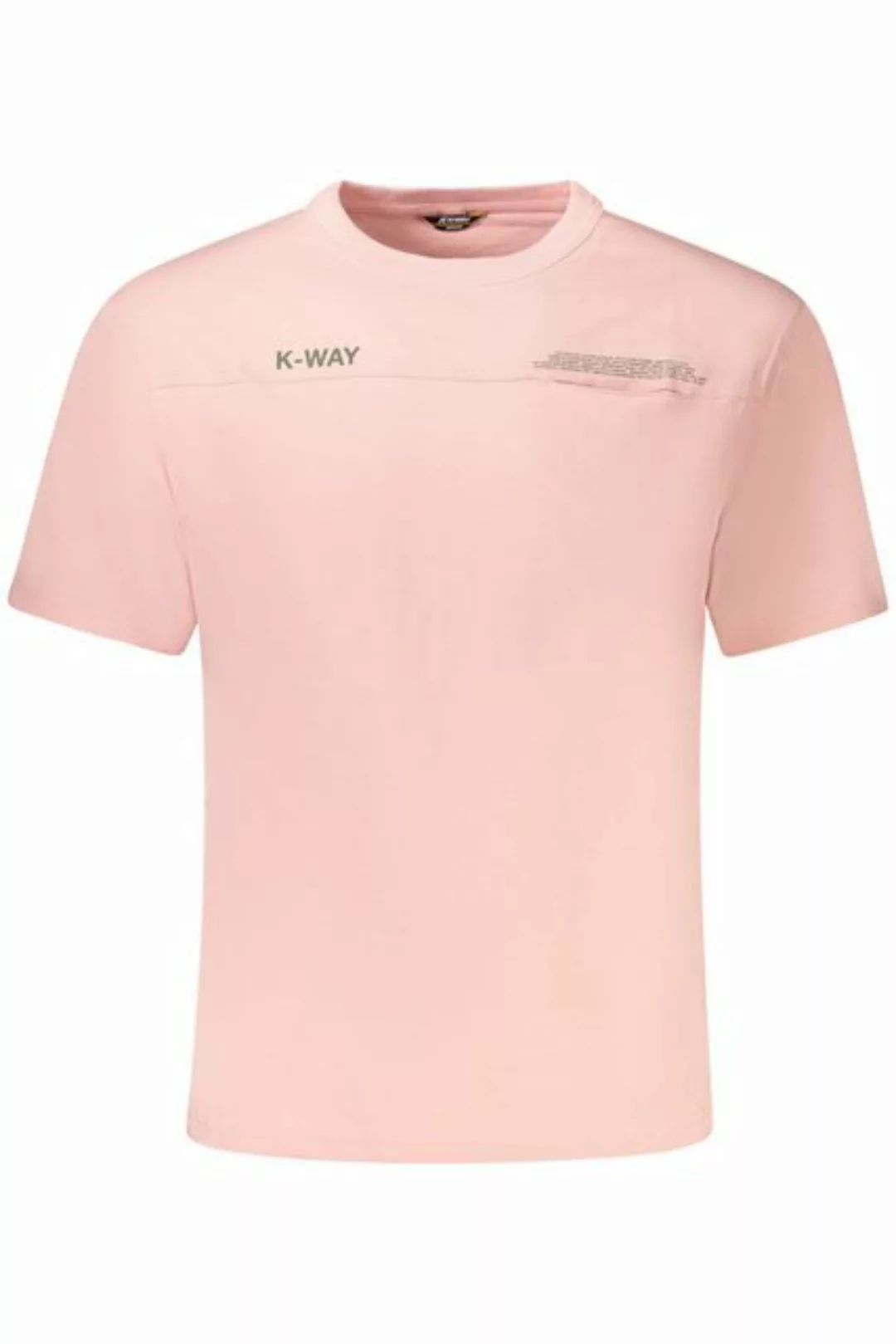 K-Way T-Shirt Stylisches Rosa Herren T-Shirt mit Print und günstig online kaufen