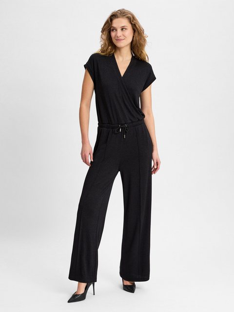 comma casual identity Overall Jumpsuit in Wickel-Optik mit Metallic-Effekt günstig online kaufen